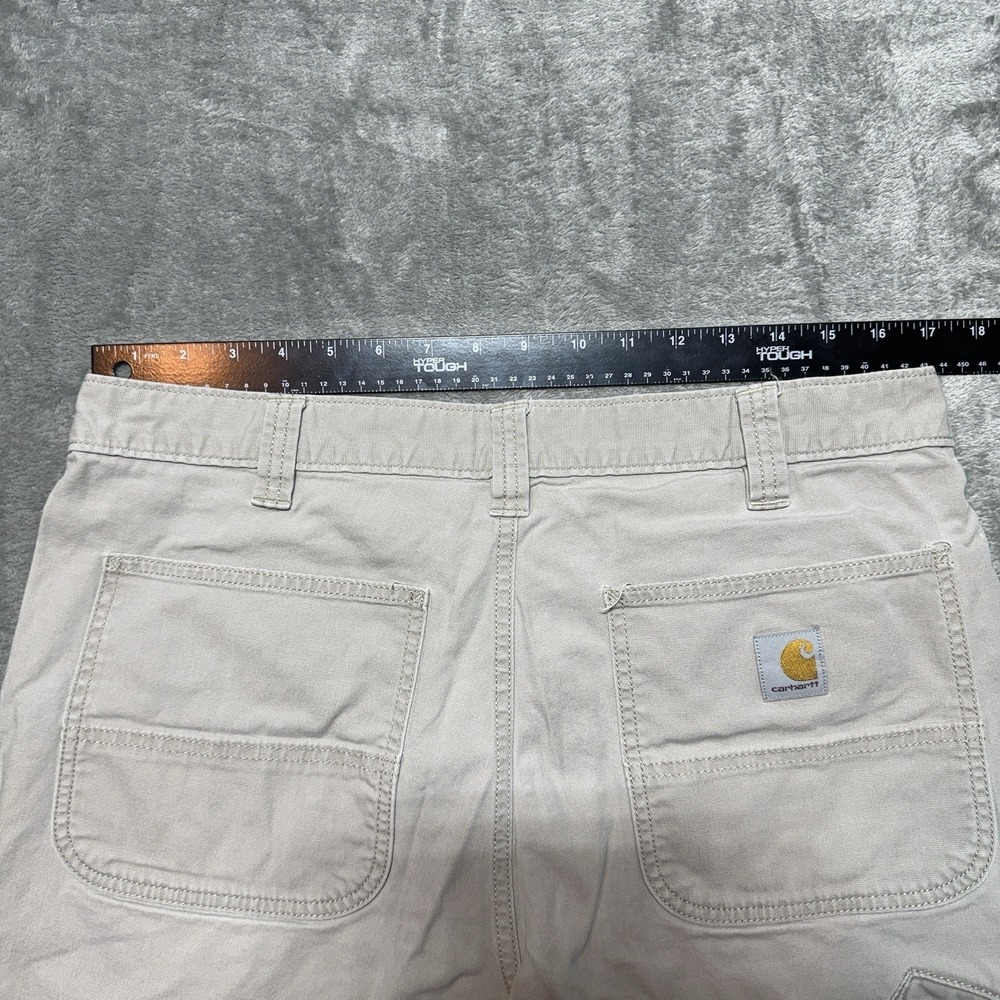 Carhartt Mens Relaxed Fit Carpenter Shorts Rugged Flex Duck Tan Size 36 Canvas - Picture 6 of 7